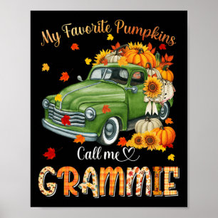 Autumn Halloween Fall My Favourite Pumpkin Call Me Poster