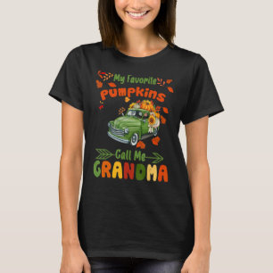 Autumn Halloween Fall My Favourite Pumpkin Call Me T-Shirt