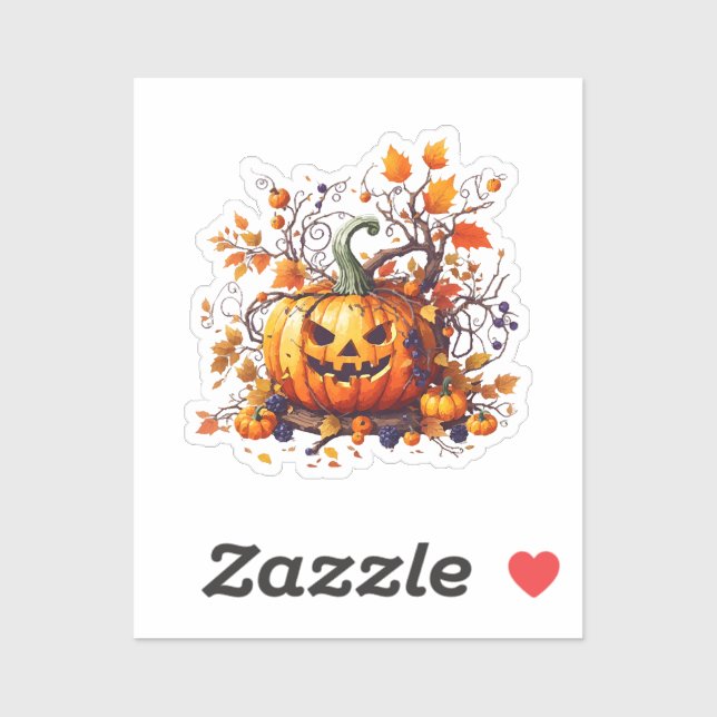 autumn Halloween funny pumpkin (Sheet)