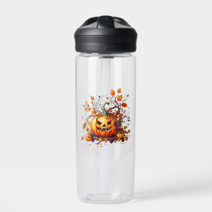 autumn Halloween funny pumpkin Water Bottle