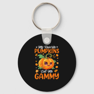 Autumn Halloween My Favorite Pumpkins Call Me Gamm Key Ring