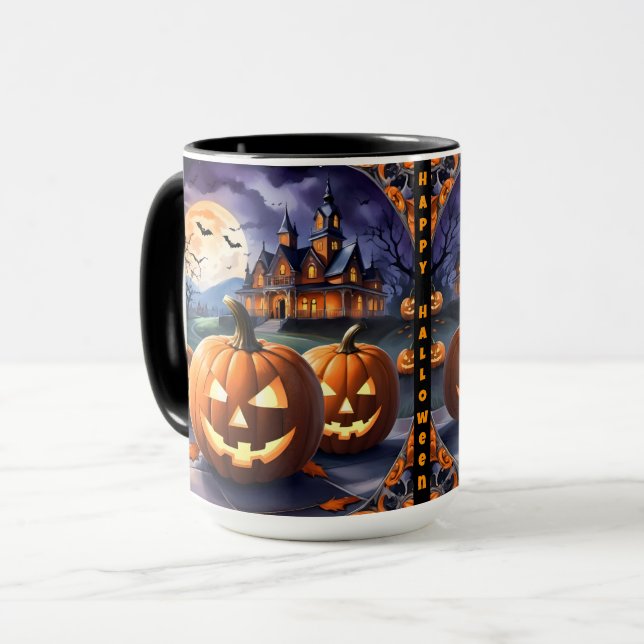 Autumn Halloween Popular Pumpkin Collection Mug (Front Left)