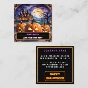 Autumn Halloween Popular Pumpkin Collection Square Business Card