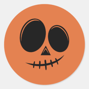 Autumn Halloween Pumpkin Classic Round Sticker