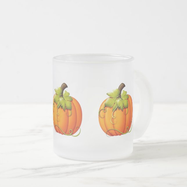 Autumn/ Halloween Pumpkin Frosted Mug (Front Right)