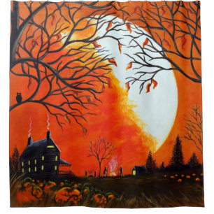 Autumn /Halloween shower curtain