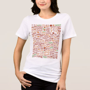 "Autumn Halloween Word Cloud" Women's T-Shirt Tri-Blend Shirt