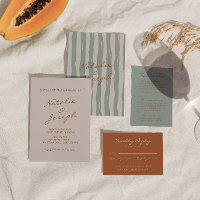 Autumn Hand Written Pinstripes Whimsical Wedding