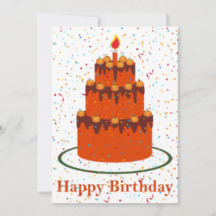 Autumn Happy Birthday Greeting Card