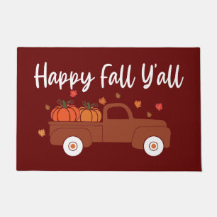 Autumn Happy Fall Y'all Door Mat