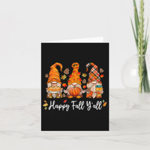 Autumn Happy Fall Yall Gnome Pumpkin Truck Autumn  Card
