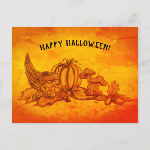 Autumn , Happy Halloween! Postcard