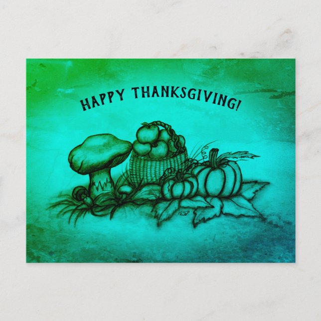 Autumn , Happy Thanksgiving! Postcard (Front)