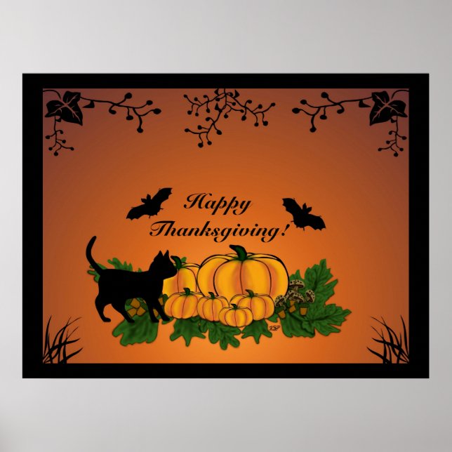autumn, Happy Thanksgiving ! Poster (Front)
