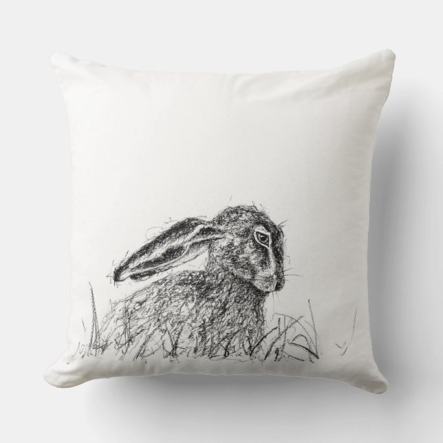 Autumn Hare Cushion (Front)