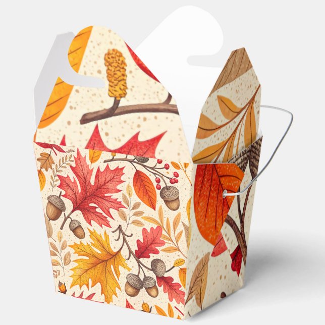 Autumn Harmony: A Colourful Fall Pattern Favour Box (Open)