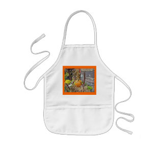 Autumn Harvest Bounty Kids Apron