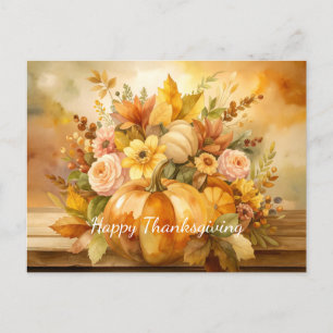 Autumn Harvest Bouquet Holiday Postcard