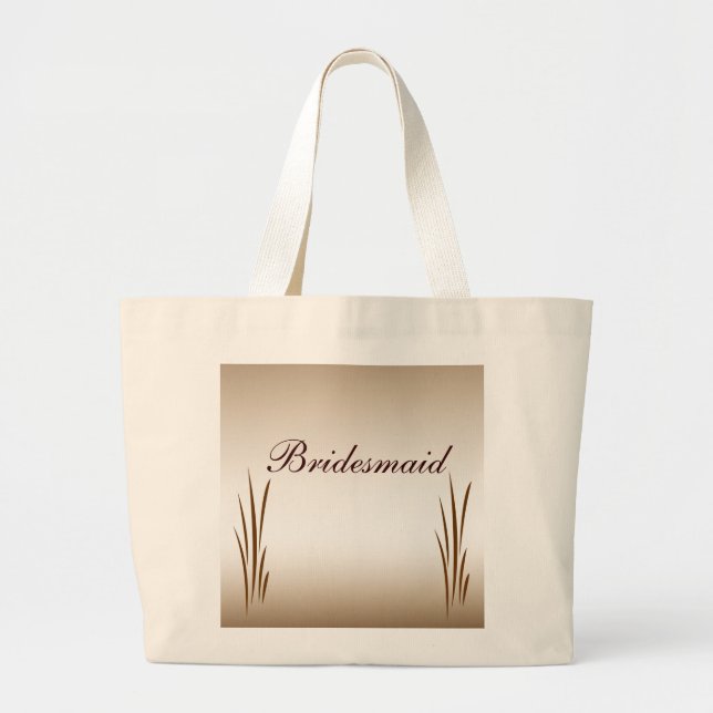 Autumn Harvest Bridesmaid Large Tote Bag (Front)