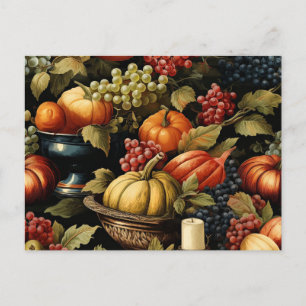 Autumn harvest, colours of fall, postcard