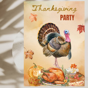 Autumn Harvest Dinner Gathering Party Invitation