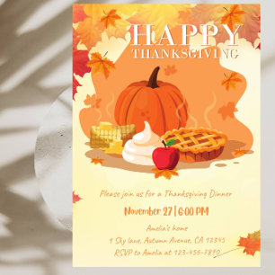 Autumn Harvest Family Gathering Party Invitation