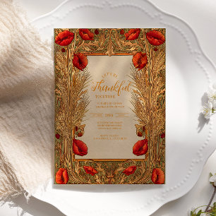 Autumn Harvest Floral Celebration Invitation