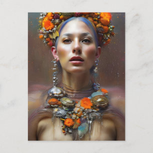 Autumn Harvest Goddess Postcard