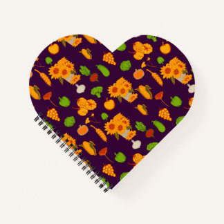 Autumn Harvest Healthy Veggie And Fruits Leggings  Notebook