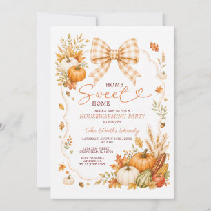 Autumn Harvest Home Sweet Home Housewarming Party Invitation