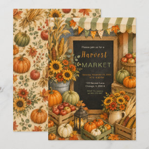 Autumn Harvest Market Party Invitation