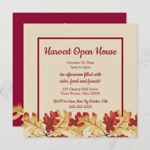 Autumn Harvest Open House Invitation