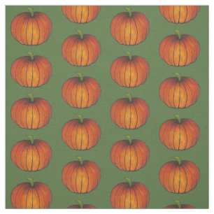 Autumn Harvest Orange Pumpkin Patch Thanksgiving Fabric