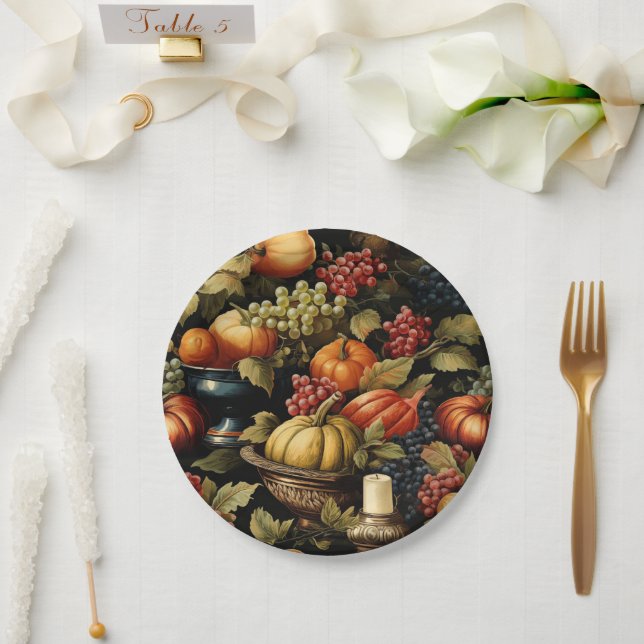 Autumn Harvest Paper Plate (Wedding)