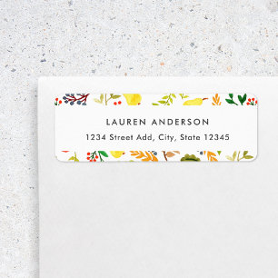 Autumn Harvest Personalised Return Address
