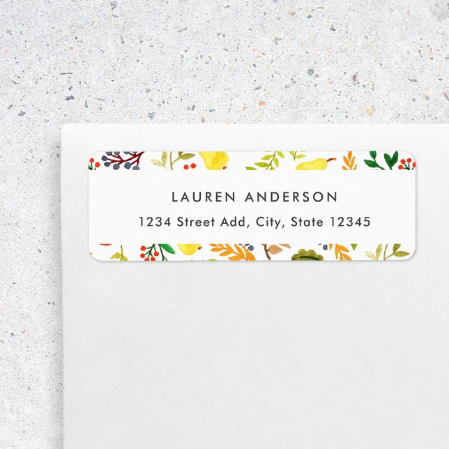 Autumn Harvest Personalised Return Address (Creator Uploaded)