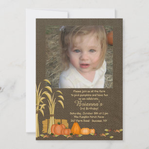Autumn Harvest Photo Invitation