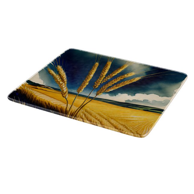 Autumn Harvest Prairie Gold Cutting Board (Corner)