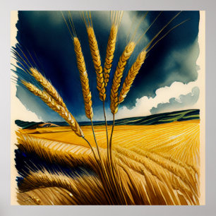 Autumn Harvest Prairie Gold Poster