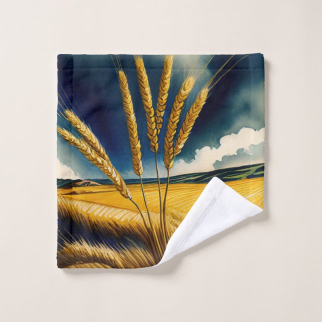 Autumn Harvest Prairie Gold Towel (Wash Cloth)