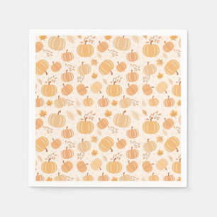 Autumn Harvest Pumpkin Pastel Baby Shower 2 Napkin