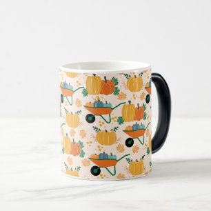 Autumn Harvest – Pumpkins in a Wheelbarrow Magic Mug