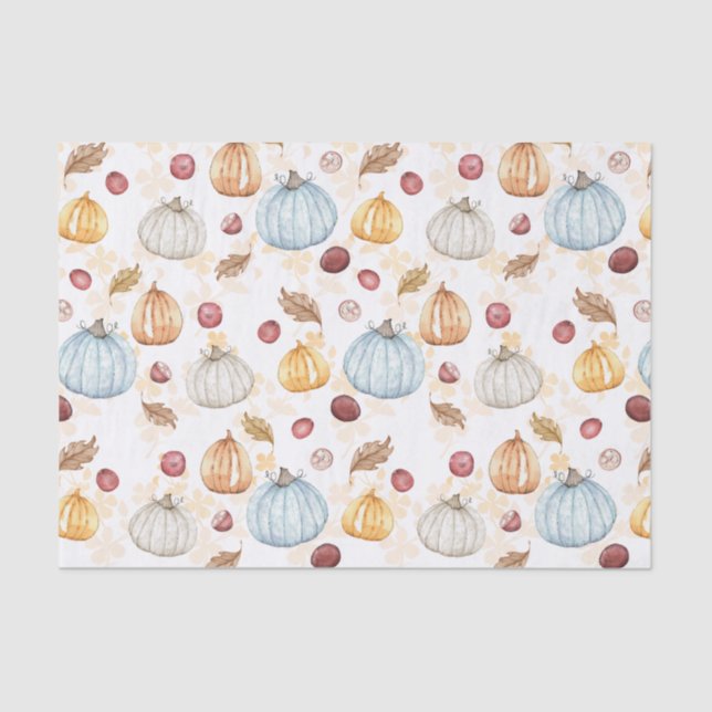 Autumn Harvest Pumpkins  Tissue Paper (Front)