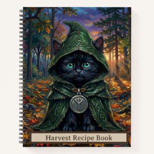 Autumn Harvest Recipe Book Cat Kitchen Notebook