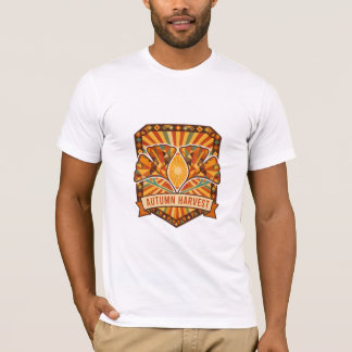 Autumn Harvest Retro Ginkgo Mosaic T-Shirt