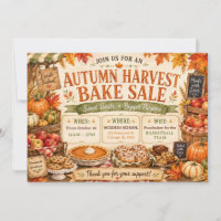Autumn Harvest Rustic Fall Bakery Bake Sale