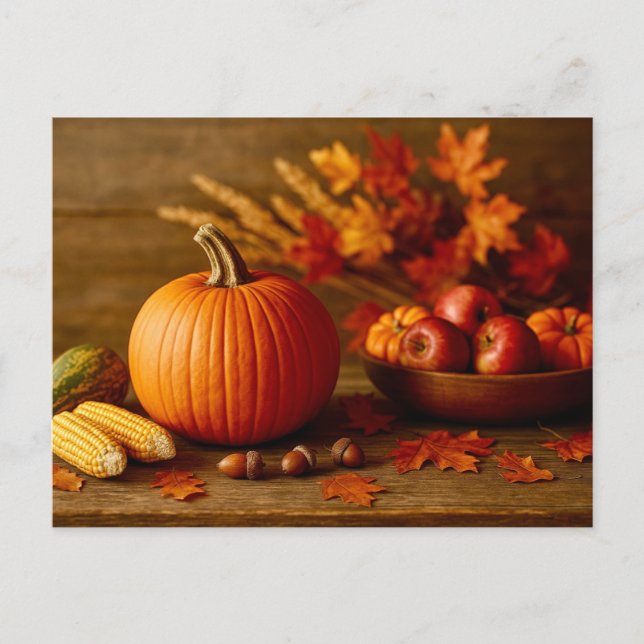 Autumn Harvest Still Life Postcard (Front)