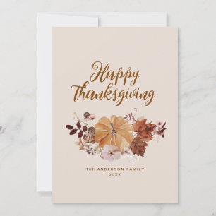 autumn harvest thanksgiving holiday card