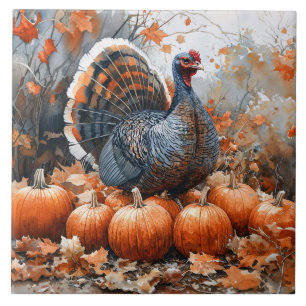 Autumn Harvest Turkey Tile