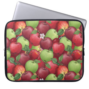 Autumn Harvest Watercolor Apple Pattern Laptop Sleeve